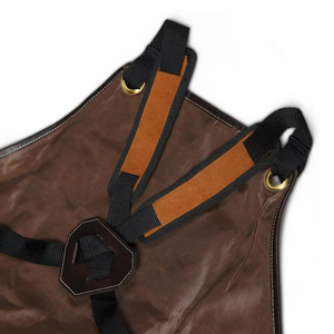 Leather Apron <b>Chef</b> Butcher Metalworker Carpenter Breathable Comfortable Unisex One Small and Two Large Pockets CE - Product Image 5