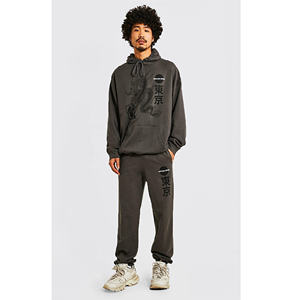 Sudadera con capucha y cordón elástico para hombre, ropa deportiva masculina de marca personalizada, jersey de chándal con capucha y bolsillo tipo canguro - Product Image 4