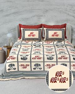 Juego de Ropa de Cama de Lujo con Estampado Tradicional Indio, Tamaño King, 100% Algodón Puro, Sábanas Estampadas, 2 Fundas de Almohada con Cierre - Product Image 1