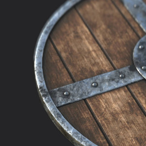 Bouclier en bois de l'ère viking, design nordique rond, fabriqué à la main pour les événements historiques et la présentation aux collectionneurs - Product Image 3