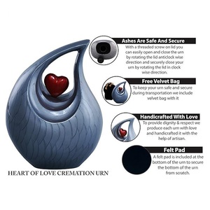 Classic Aluminum Tear Drop <b>Memorial</b> Cremation <b>Keepsake</b> Urn Ash Holder Crafted With Elegant Exterior And Fine Appearance - Product Image 5