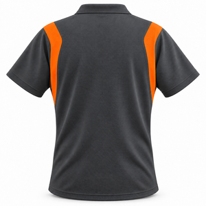 Polo de travail pour hommes en gros, personnalisable avec logo, empiècements contrastants, manches courtes, en tissu piqué, uniforme pour personnel d'équipe - Product Image 2