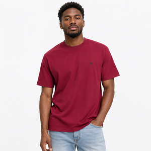 Customizable Solid Color Men's <b>shirts</b> Custom Logo Embroidery Oversized 100% Cotton Heavyweight T-<b>shirt</b> Casual Street Fashion OEM - Product Image 1
