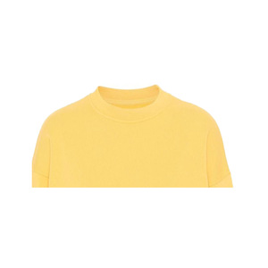 Custom Women's Eco-Friendly Windproof Breathable 220g Knitted 100% Cotton Fleece Oversized Crew <b>Neck</b> Solid Sweatshirt - Product Image 4