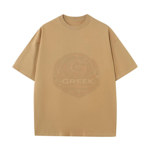 T-shirts unis pour hommes, coupe ample, respirants, séchage rapide, doux, 100% coton, décontractés, col rond, manches courtes, impression numérique personnalisée - Product Image 4