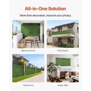Panel de Césped Artificial Milan Grass Greenery Boxwood de 60 x 120 Pulgadas, Paneles de Césped Artificial para Interiores y Exteriores, para Pantallas Verdes y Separadores de Ambientes - Product Image 5