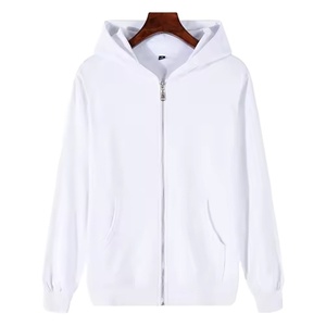 เสื้อฮู้ดดี้ผู้ชายสีพื้นคุณภาพพรีเมียม ผ้าคอตตอน/ขนแกะ แบบซิป สกรีนโลโก้ได้ ไซส์ใหญ่พิเศษ - Product Image 2