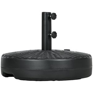 Base per Ombrellone da Giardino Nera per Pali da 1,5 o 2 Pollici, Supporto Rotondo Riempibile per Cortile - Product Image 1