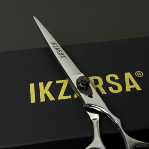 Hair Styling Tools Long & Short Handle Ergonomic Barber <b>Scissors</b> Stainless Steel Sharp Straight Blade Non Slip Barber <b>Scissor</b> - Product Image 2