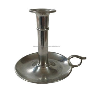 Portavelas cónico de aluminio con acabado de níquel para decoración de iluminación del hogar otros candelabros linternas y tarros de velas - Product Image 3