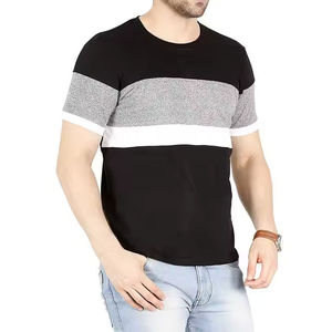 Light <b>Weight</b> Solid Casual <b>Blank</b> Men T Shirt High Quality Canvas Fabric Trendy for Anti Wrinkle Short Sleeve with Wholesale Rate - Product Image 2