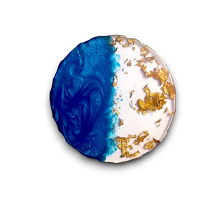 Wholesale Eco-Friendly Resin <b>Coasters</b> Modern Designs Blue/<b>White</b>/Gold Glitter <b>Coaster</b> Country Style Packaging Multi Shade <b>Coaster</b> - Product Image 4
