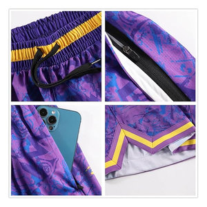 กางเกงบาสเก็ตบอลขาสั้นมีซิป กระเป๋าซิป แห้งเร็ว น้ำหนักเบา ระบายอากาศได้ดี เหมาะสำหรับออกกำลังกาย วิ่ง และเล่นกีฬา - Product Image 6