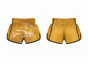 Shorts de Muay Thai personnalisés en gros avec étiquette privée, design sur mesure, matière satinée, pour entraînement de kickboxing et de boxe - Product Image 3