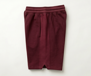 Pantalones Cortos Bermuda para Hombre, Color Borgoña, 100% Algodón, Tejido Sólido, Cintura Media con Cordón, Casuales, Transpirables, con Bolsillos, Corte Regular - Product Image 4