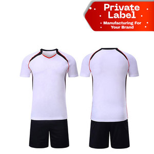 Maillot de volley-ball respirant sans manches, rayé noir et rouge, coupe athlétique, col en V, personnalisable - Product Image 1