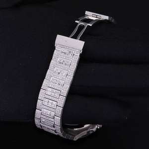 Montre classique pour homme BOJ P.P.017 avec affichage analogique, bagues en moissanite, bracelet en alliage, boîtier plaqué or rose 20 mm, verre 41 mm - Product Image 5