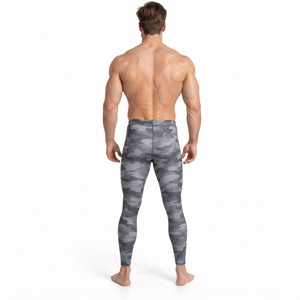 Leggings de yoga camouflage pleine longueur pour hommes, taille haute, en Spandex et Polyester, collants de sport, pantalons de compression respirants pour le yoga - Product Image 3