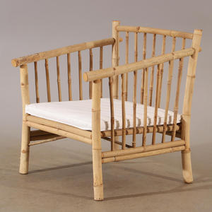 เก้าอี้รับประทานอาหารไม้ไผ่พับได้ทำมือ พร้อมเบาะรองนั่ง เฟอร์นิเจอร์ไม้ไผ่ธรรมชาติรักษ์โลก สำหรับบ้าน สวนสาธารณะ และห้องรับประทานอาหาร - Product Image 6