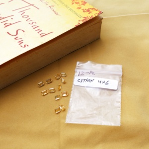 Lot de 12 pierres de quartz jaune doré, taille émeraude 4x6mm, pierres semi-précieuses naturelles certifiées par un tiers pour la fabrication de bijoux - Product Image 3