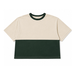 Camiseta de Corte Cuadrado para Mujer al por Mayor, Camiseta Casual de Manga Corta de Algodón Premium, Impresión de Logotipo Personalizado, Ropa de Marca Privada OEM ODM - Product Image 4