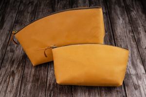 Cosmetic Bag Leather Toiletry Birthday <b>Gift</b> Ideas Makeup <b>Travel</b> Personalized <b>Gift</b> <b>for</b> <b>Her</b> LCB-0006F - Product Image 6