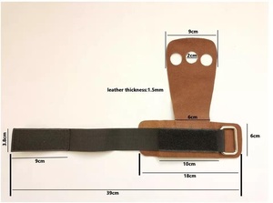 Sangles de poignet réglables en PU antidérapantes pour la musculation et les tractions – Gants d'entraînement unisexes à fermeture par boucle - Product Image 6