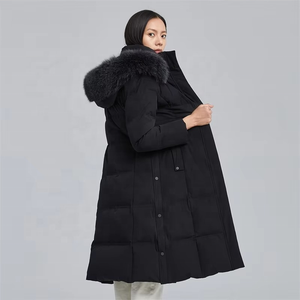 <b>Top</b> Quality Black Color Winter Down Jacket Women Outdoor <b>Coat</b> Extra Long Sleeve Plus Size <b>Coat</b> Casual Women's Puffer Jackets - Product Image 2