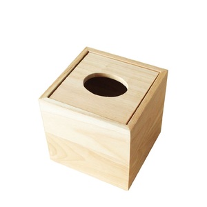 Caja de pañuelos de madera con diseño nórdico cuadrado, conveniente para decoración de mesa de oficina en casa, soporte de pañuelos de diseño moderno - Product Image 1