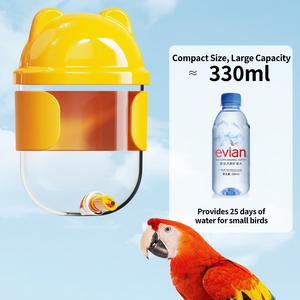 Automatic Bird <b>Water</b> Dispenser No Mess Parrot Feeder <b>Bottle</b> Nipple Drinker <b>for</b> Cage Cockatiel Parakeet Budgie Lovebird 330ml - Product Image 4