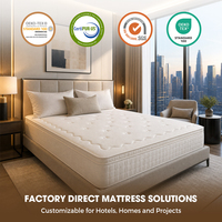 Matelas à ressorts ensachés sur mesure de qualité supérieure, 30 cm d'épaisseur, mousse à mémoire de forme respirante, mousse multicouche, feutre tricoté, usage hospitalier