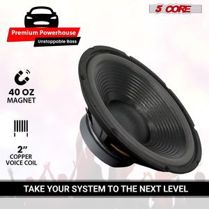 Subwoofer per Auto da 12 Pollici, 300W, 4 Ohm, Altoparlante di Ricambio per Bassi Profondi - Product Image 4