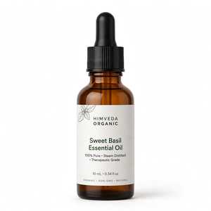 HIMVEDA ORGANIC 100% Pure Natural <b>Sweet</b> Basil Essential Oil Steam Distilled Eco-Friendly Body Care Aromatherapy Bulk Packaging - Product Image 2