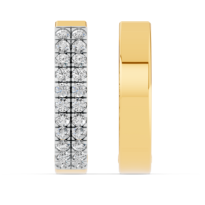Boucles d'oreilles en or massif 14K 9K 10K 18K avec diamants de laboratoire certifiés IGI, fabricant de bijoux fins éthiques RJC ODM OEM, vente en gros EA501893 - Product Image 4