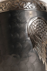 Urne commémorative éternelle en aluminium, Urne de souvenir en aluminium, Urne de héritage en aluminium, Urne funéraire en aluminium, Urne de dignité en aluminium, Vase en aluminium - Product Image 3