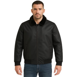 Veste aviateur en peau de mouton véritable pour hommes, manteau d'hiver en cuir de qualité supérieure, vêtements d'extérieur chauds, confortables et à la mode - Product Image 2
