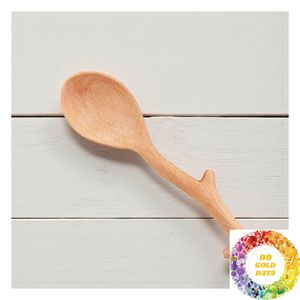 Cuchara de Madera Natural Hecha a Mano, Accesorio de Cocina Rústico para Cocinar, Servir Bebidas, Postres y Uso Diario - Product Image 5