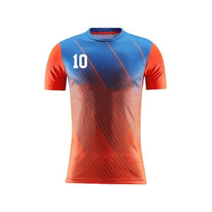 ชุดยูนิฟอร์มฟุตบอลออกแบบเองสำหรับผู้ชาย พิมพ์ลายดิจิทัล โพลีเอสเตอร์ 100% ระบายอากาศได้ดี แห้งเร็ว เป็นมิตรกับสิ่งแวดล้อม - Product Image 2