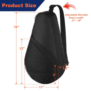 Sac de raquette de tennis de qualité supérieure, fournisseur direct d'usine, faible MOQ, impression de logo personnalisée, polyester, imperméable, capacité 30-40L - Product Image 2