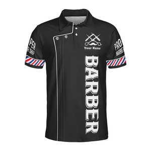 T-shirt décontracté vierge pour coiffeur, personnalisable avec logo, en polyester et coton, pour hommes, idéal pour salon de coiffure - Product Image 2