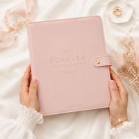 LABON Organiseur de mariage personnalisé en cuir végétalien avec dorure à chaud, classeur à 6 anneaux, cadeau de luxe pour mariée, carnet de notes en gros
