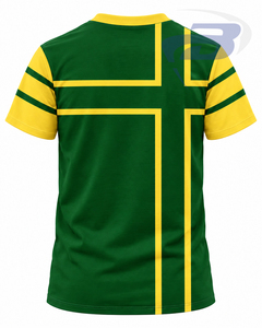 เสื้อยืดสั่งทำพิเศษสำหรับสตรีชมรม Chi Eta Phi สีเขียวเหลือง ปักตัวอักษรกรีก สไตล์ Preppy คอกลม ลำลอง เสื้อยืด CEPhi - Product Image 2