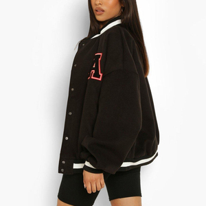 Women Varsity Jacket Cotton Polyester Knitted | Classic College Baseball Letterman Jacket Custom Logo Embroidery Option - Product Image 1