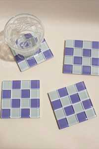 Yellow Tulip Flower Square <b>Glass</b> Mosaic Coaster <b>Table</b> Surface Protection <b>Mat</b> Heat Proof Beverage Holder Pad For Glassware Drinki - Product Image 6