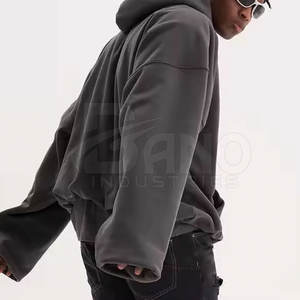 Sudaderas con Capucha de Moda con Lavado Ácido, 100% Algodón, Forro Polar, Cálidas para Invierno, Corte Regular, Diseño Sólido, Logotipo Personalizado - Product Image 2