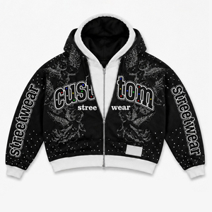 Ensemble de survêtement sportif tendance noir et or personnalisé avec imprimé étoile graphique, sweat à capuche stylé et pantalon de jogging assorti pour unisexe - Product Image 3