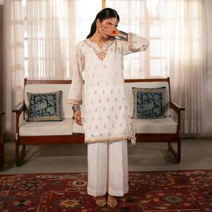 2PC Jacquard Zari Lawn Suit PS5173 Robes de club élégantes - Product Image 3