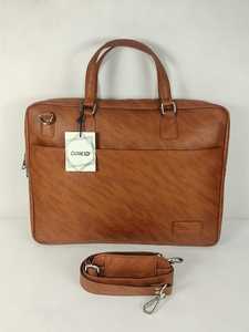 Brown Genuine Leather Laptop Briefcase Large Capacity Waterproof <b>Computer</b> <b>Bag</b> Adjustable Strap Business Travel Office - Product Image 3
