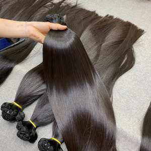 Cheveux humains vietnamiens non traités, mèches brutes alignées avec la cuticule, vente en gros, extensions de cheveux vierges bruts - Product Image 1