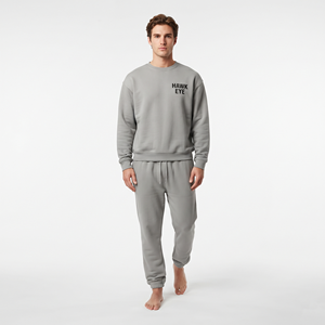 Ensemble de survêtement décontracté deux pièces pour homme, sweat-shirt et pantalon de jogging, col rond, streetwear, vêtements de sport, logo personnalisé, fabrication en gros - Product Image 4